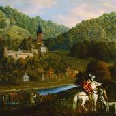 Carl Philipp Fohr (1795–1818) Ansicht von Zwingenberg am Neckar, 1815/16 Öl auf Holz, 22 x 26,8 cm Unbez. Hessische Hausstiftung, Kronberg Foto: © Hessische Hausstiftung, Kronberg