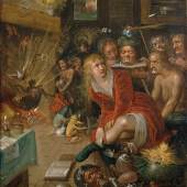 Francken Hexenküche Beschreibung: Frans Francken d.J. 1604 oder kurz danach Öl auf Kupfer 28 x 22 cm Privatsammlung