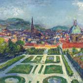 Gerhart Frankl, Blick vom Belvedere auf Wien (Landschaft I), 1948 Öl und Tempera auf Leinwand 61 x 84 cm © Belvedere, Wien