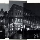 Friedl Kubelka Wien, Graben, Dämmerung, 1984 Silbergelatineabzüge, Fotocollage, Untersatzkarton 20 x 35 cm, Fotosammlung des Bundes am Museum der Moderne Salzburg, © Friedl Kubelka / Bildrecht, Wien, 2018