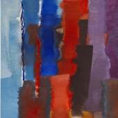 Fritz Winter Blau-Rot-Vertikal. 1967 Öl auf Leinwand. 70 x 60 cm (27.5 x 23.6 in) Schätzpreis: € 15.000-20.000