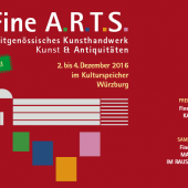 Plakat: Fine A.R.T.S - Zeitgenössisches Kunsthandwerk | Kunst & Antiquitäten | 2. bis 4. Dezember 2016 im Kulturspeicher Würzburg
