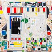 Marion Eichmann, „Galerie Studio“, 2018, 2-teilig, Papierschnitt, 210 x 285 cm