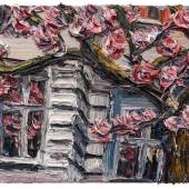 GALERIE LUDORFF Christopher Lehmpfuhl, Japanische Kirsche vor dem Fenster, 2023, Öl auf Leinwand, 60 x 80 cm  Foto: Galerie Ludorff