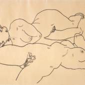Galerie St. Etienne Egon Schiele Two Reclining Nudes, 1918 courtesy Galerie St. Etienne, New York