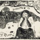 Paul Gauguin Menschliches Elend (Misères humaines), 1898–1899 Holzschnitt, Bild: 19 x 30 cm Privatsammlung
