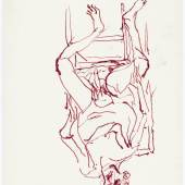 Georg Baselitz Photo: Jochen Littkemann Matisse, 2021 Red ink on paper 66,2 x 50,1 cm (26,06 x 19,72 in) (GB 2558)