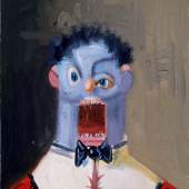 George Condo (1957) The blue Rodrigo | 2009 Öl auf Leinwand | 20 x 15 cm Ergebnis: 135.450 Euro 