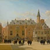Gerrit Adriaensz. Berckheyde Der Marktplatz in Haarlem mit Blick auf das Rathaus, 1661