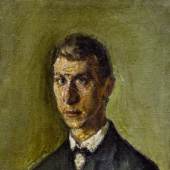 Richard Gerstl Selbstbildnis (Ausschnitt), 1906/07 Öl auf Leinwand, 42 x 39,5 cm € 70.000–140.000 Fotocredit: Auktionshaus im Kinsky