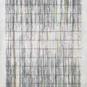 Gesa Lange, Ratio m 5, 2023, Garn auf Transparentpapier, 59,4 x 42 cm_Courtesy of the gallery
