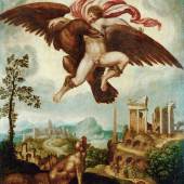 Nach Michelangelo Entführung des Ganymed 1575/80 Pappelholz, 96,5 × 75,3 cm Kunsthistorisches Museum Wien © KHM-Museumsverband