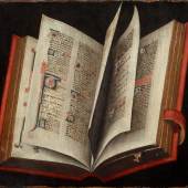 Aufgeschlagenes liturgisches Buch Westdeutsch oder Niederländisch Um 1520/30 Öl auf Eiche © Wien, Kunsthistorisches Museum
