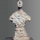 Alberto Giacometti Buste de Diego, um 1964/65 Gips, Pinsel in Schwarz und Rot, 57,6 x 29,3 x 19,4 cm Kunsthaus Zürich, Alberto Giacometti-Stiftung © Succession Giacometti / 2012 ProLitteris, Zürich