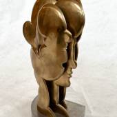Giovanni Rindler, Kopf, 2007, Bronze poliert