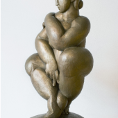 Giovanni Rindler, resting ballerina, 2002, patinated bronze.