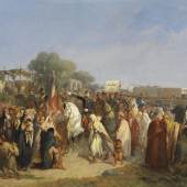 Jean-Adolphe Beauce (1818 - 1875) Die Landung der französischen Truppen in Beirut, Öl/Leinwand, 65,5 x 115,5 cm erzielter Preis € 183.300 Auktion 16. Oktober 2013 