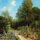 Emil Jakob Schindler (1842 - 1892) Garten in Plankenberg, 1886, Öl/Leinwand, 83,5 x 66,5 cm erzielter Preis € 183.300 