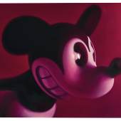 Gottfried Helnwein (Wien 1948 geb.) „Burgundy Mouse 2“, auf der Rückseite signiert und datiert G Helnwein 2014 und betitelt Burgundy Mouse 2, Öl und Acryl auf Leinwand, 172 x 260 cm, erzielter Preis € 182.000, Weltrekordpreis 