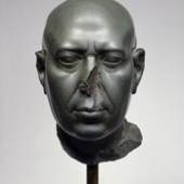 Grüner Kopf, Ägypten, um 400 v. Christus, Grauwacke, Höhe 21,5 cm, Ägyptisches Museum, Staatliche Museen zu Berlin