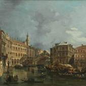  Francesco Guardi (1712-1793)' Blick auf die Rialtobrücke und den Palazzo dei Camerlenghi, um 1760 Leinwand © Bayerische Staatsgemäldesammlungen, Sammlung der HypoVereinsbank, Member of UniCredit