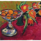 Ernst Ludwig Kirchner, Stillleben mit Orangen und Tulpen, 1909, Hilti Art Foundation  