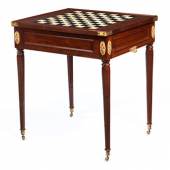 77 Eleganter Louis XVI-Tricktrack Spieltisch,  gestempelt „J. Caumont“ ,  1736 - 1800, Schätzpreis: € 50.000 - 60.000 