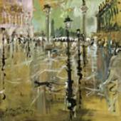 Hans Robert Pippal, Venedig, Piazzetta im Regen, Öl auf Platte, signiert u. datiert 1976 li.u., Wv. Nr. 601 Schütz Kunst & Antiquitäten 