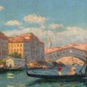 Hans Christiansen. Die Rialtobrücke in Venedig.Öl/Lwd. 74 x 92,5 cm. - Lot 75 Aufrufpreis 5.000.- EUR