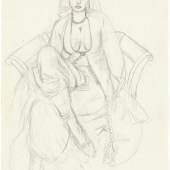 Henri Matisse (Le Cateau-Cambrésis 1869 – 1954 Nizza) „La Persane“. 1929 Bleistift auf Papier. 56,3 × 37,5 cm ( 22 ⅛ × 14 ¾ in.). Unten rechts signiert: Henri - Matisse. Schätzpreis:	200.000 - 300.000 EUR