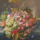Herman Henstenburgh Früchtestillleben mit Maronen und kleiner Schnecke, um 1700 Albertina, Wien