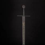 276760 Gotisches ritterliches Schwert mit goldeingelegter Inschrift, deutsch, um 1200 Hermann Historica GmbH 2021