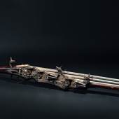 Bedeutende dreischüssige Radschlosspistole, deutsch um 1610. Zuschlag: 34000 Euro 