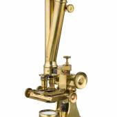Mikroskop, C. Collins, London, 19. Jhdt..aus Messing, Stahl, Glas. Zuschlag: 4.000 Euro