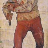Ferdinand Hodler, Verwundeter Krieger mit Flamberg, 1896 Öl auf Leinwand, 296 × 113 cm Kunsthaus Zürich, Leihgabe der Schweizerischen Eidgenossenschaft, 1907