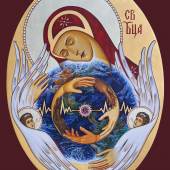 Dian Kostov. Holy Virgin Mary – The Protector, 2020, Ikone, 61 x 44, 5cm Tempera auf Holz, 16 und 24 Karat Gold, © Foto: Dian Kostov