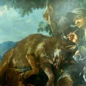 Franz Ignaz Flurer, Jagdstück mit Wolf, um 1720, Foto: A. Pump