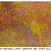 Emily Kame Kngwarreye, Summer Celebration 1991, Estmate $300/500.000