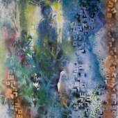 Dvora Barzilai, Shirat Dvora,2021Spray, Öl und Acryl auf Leinwand, 185 x 135 cm© Ouriel Morgensztern