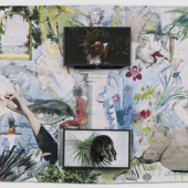 Laure Prouvost, Swallow me, From Flanders to Italy a tapestry, 2019 (Detail), Courtesy die Künstlerin und carlier | ge- bauer, Berlin, Madrid, © VG Bild-Kunst, 2022, Foto: Trevor Good