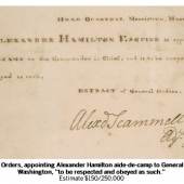 Alexander Hamilton, Family Archive of Letters and Manuscripts