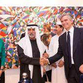 Katia Nounou, Head of Sotheby’s Dubai Office, H.H Sheikh Nahyan Mabarak Nayhan, Minister of Culture & Knowledge Development and Tad Smith, Sotheby’s President and CEO (L-R)