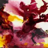 Abbildung: Gerhard Richter, 5.1.2022 (7), 2022, Glasmalfarben auf Papier, 21 x 29,7 cm © Gerhard Richter 2022. Foto: farbanalyse, Köln