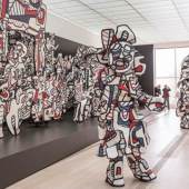 Abbildung: Installationsansicht der Ausstellung „Jean Dubuffet – Metamorphosen der Landschaft“, Coucou Bazar, 1972-1973, Collection Fondation Dubuffet, Paris, © 2015, ProLitteris, Zürich; Foto: Matthias Willi