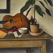 Alexander Kanoldt (1881 – 1939) Stillleben mit Gitarre Öl auf Leinwand | 75 x 88cm Schätzpreis: 90.000 – 120.000 Euro Auktion „Moderne Kunst“ 28. + 29. November 2013