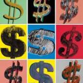 Andy Warhol Dollar Signs 1981 Acrylic and silkscreen on canvas, in 9 parts, overall, Each 20 x 16 in.