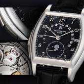 Patek Philippe, An Exceptional Platinum Tonneau-Shaped Automatic Minute Repeating Perpetual Calendar Wristwatch With Retrograde Date, Moon Phases And Leap Year Indication, REF 5013P CIRCA 2004; Est. HK$ 2,800,000-3,800,000 / US$359,000 – 487,000*