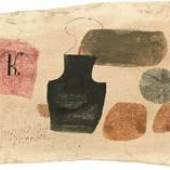 Julius Bissier, 20.Nov.60 Cres, 1960, Eioeltempera auf selbstgrundierter Baumwolle, 13,4 x 22,7 cm