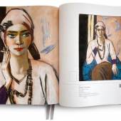 Abbildung aus der Publikation „Max Beckmann. Die Gemälde“ mit dem Werk von Max Beckmann, Quappi in Rosa Jumper, Öl auf Leinwand, 105 x 73 cm, Kat. Nr. 404