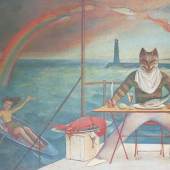Balthus, Die Katze des Mittelmeeres, 1949, Öl auf Leinwand, 127 x 185 cm, Privatbesitz © Foto: MONDADORI PORTFOLIO/Bridgeman Images (Peter Willi) © Balthus 2016